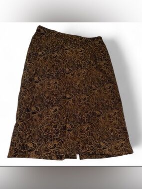 Briggs New York Brown Paisley Maxi Skirt